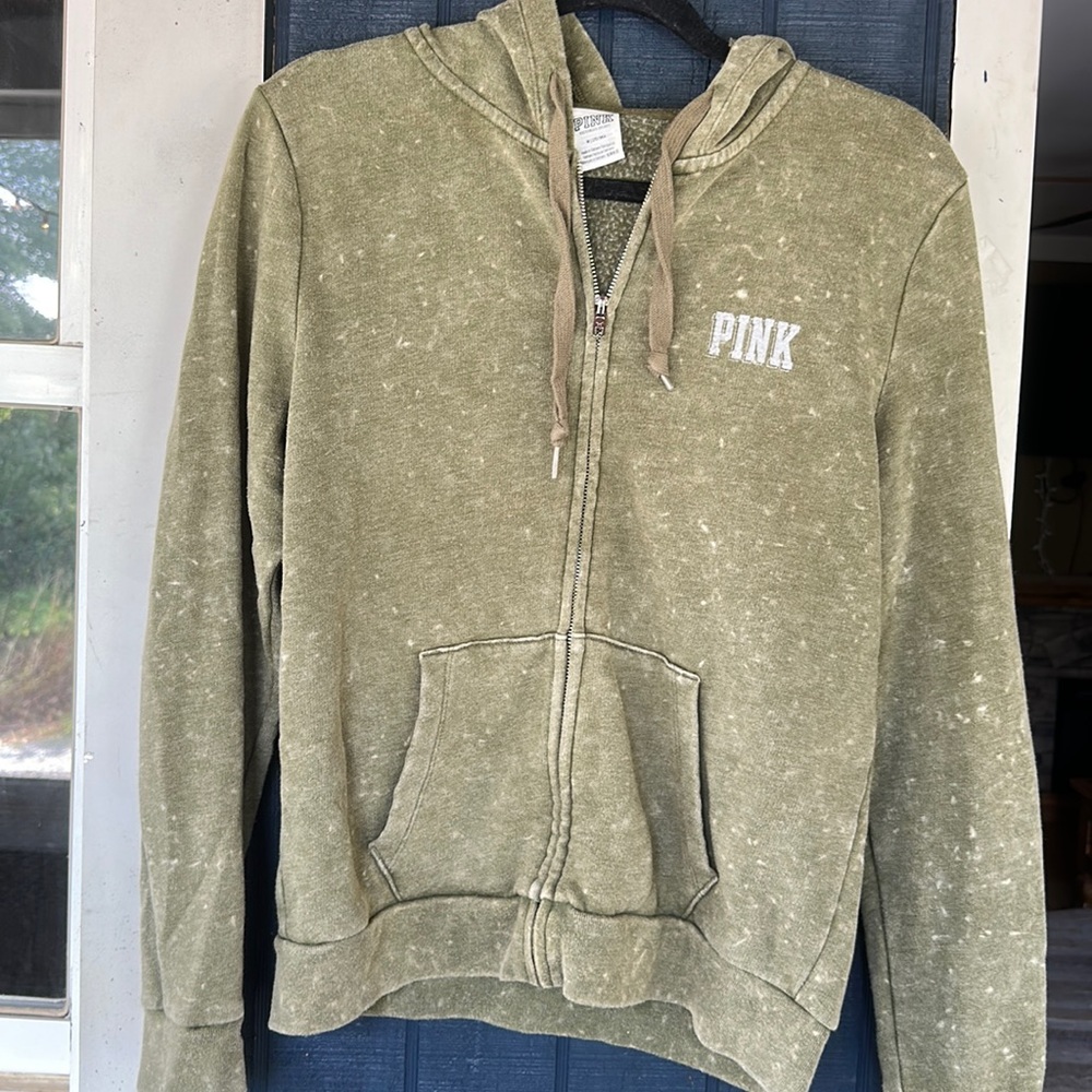 Olive PINK hoodie with OG style print
